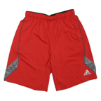 ADIDAS Mens Red & Grey Sports Casual Shorts M W28 Polyester Blend