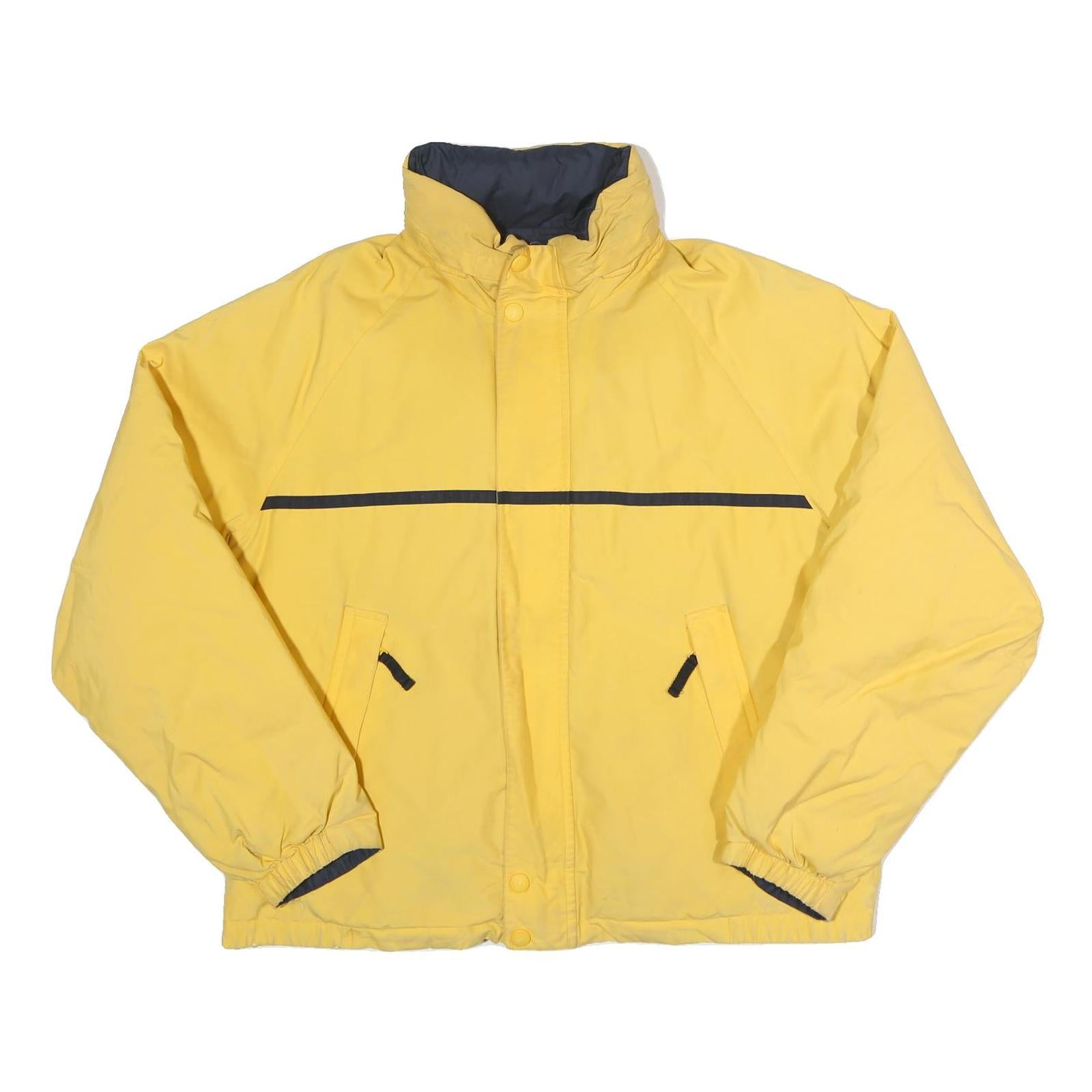 NAUTICA Mens Yellow & Navy Reversible Zip Jacket L Polyamide Blend