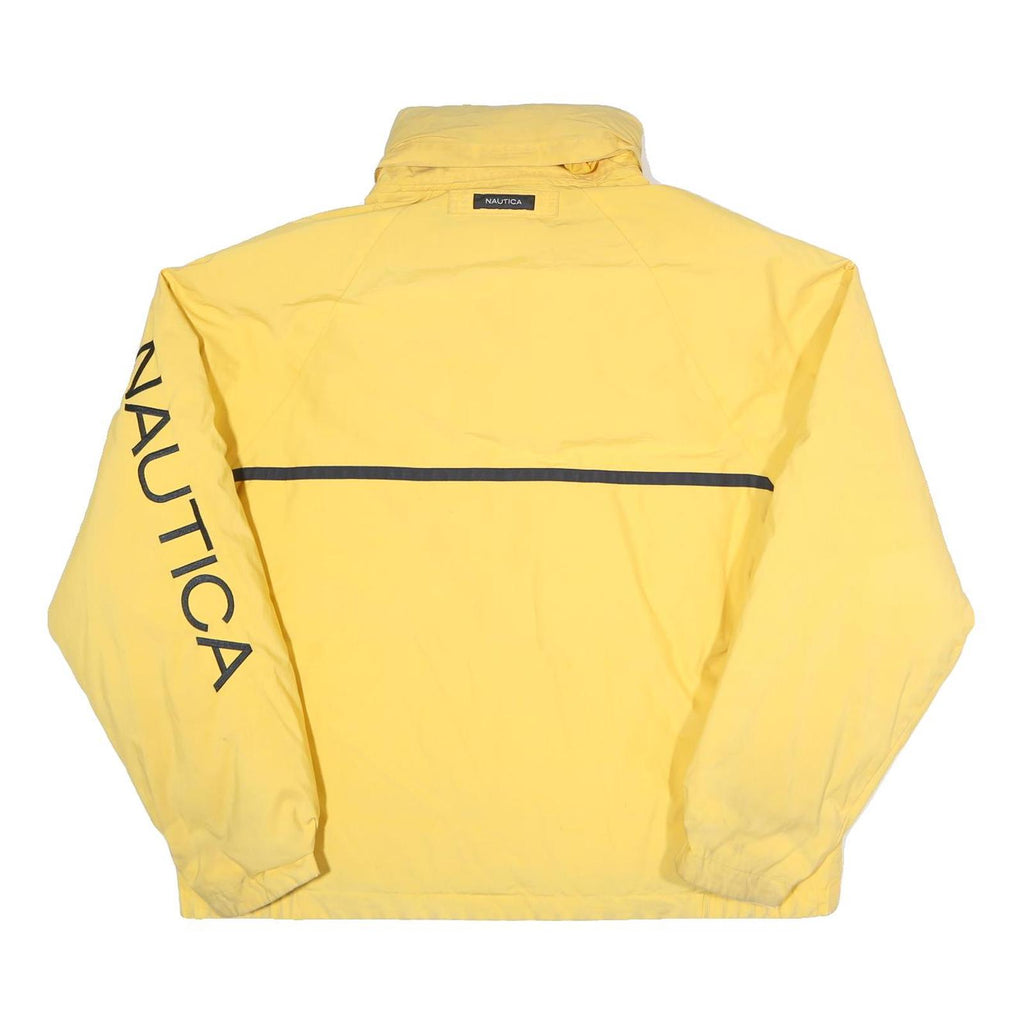 NAUTICA Mens Yellow & Navy Reversible Zip Jacket L Polyamide Blend
