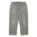 CARHARTT Mens Cotton Blend Relaxed Grey Workwear Trousers W34 L28 Durable Zip