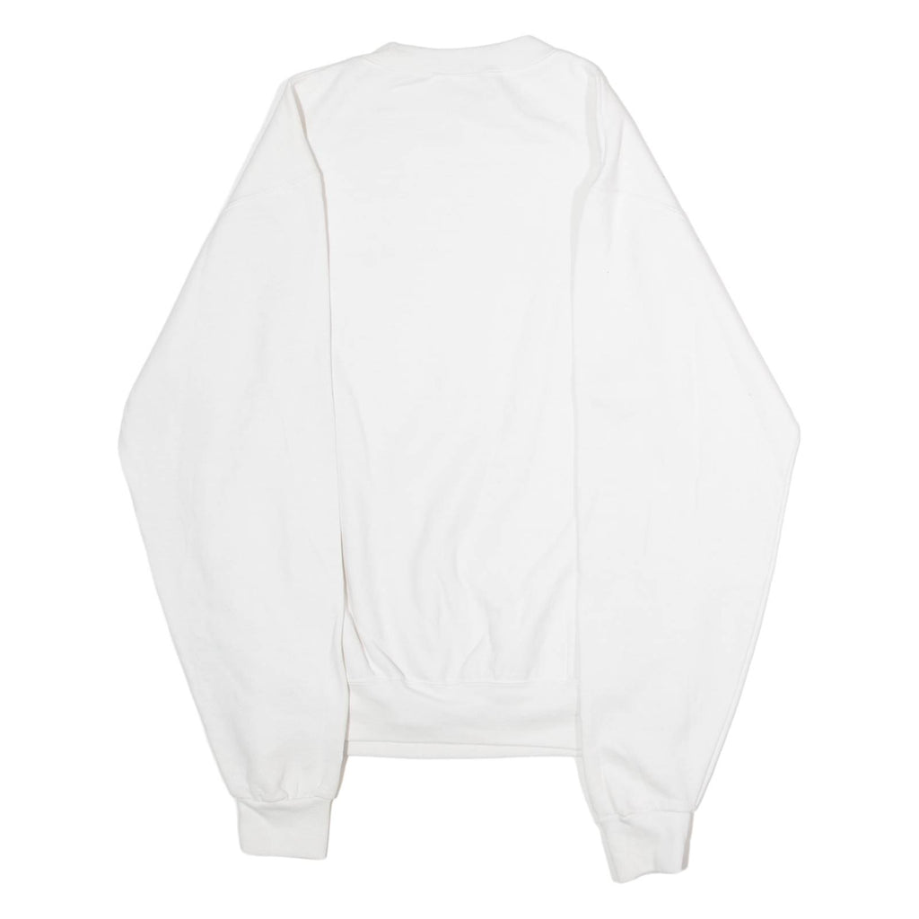 CHAMPION Mens Sweatshirt White Crew Neck S