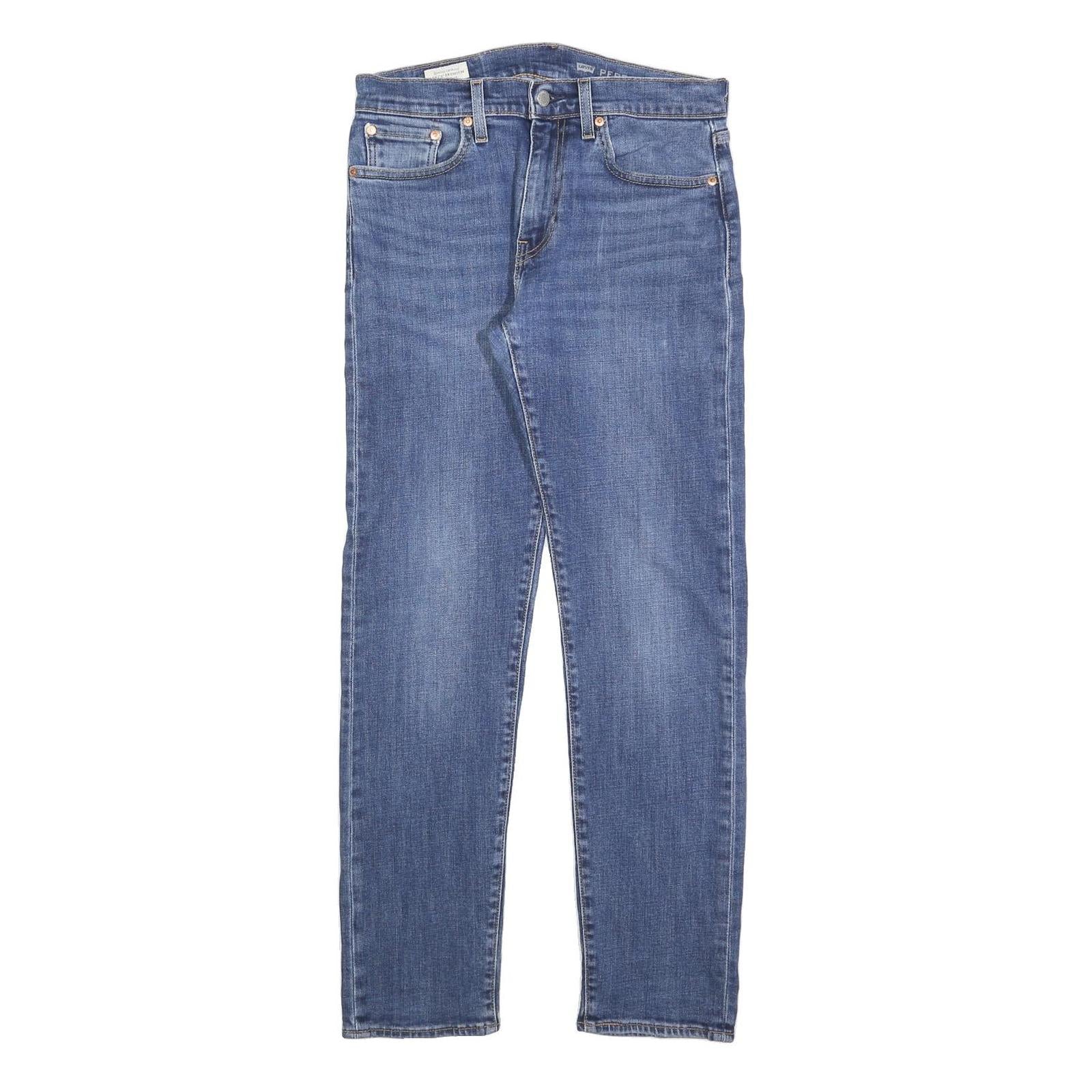 LEVI'S 502 Big E Mens Jeans Blue Slim Slim Cotton Blend W29 L32 Authentic