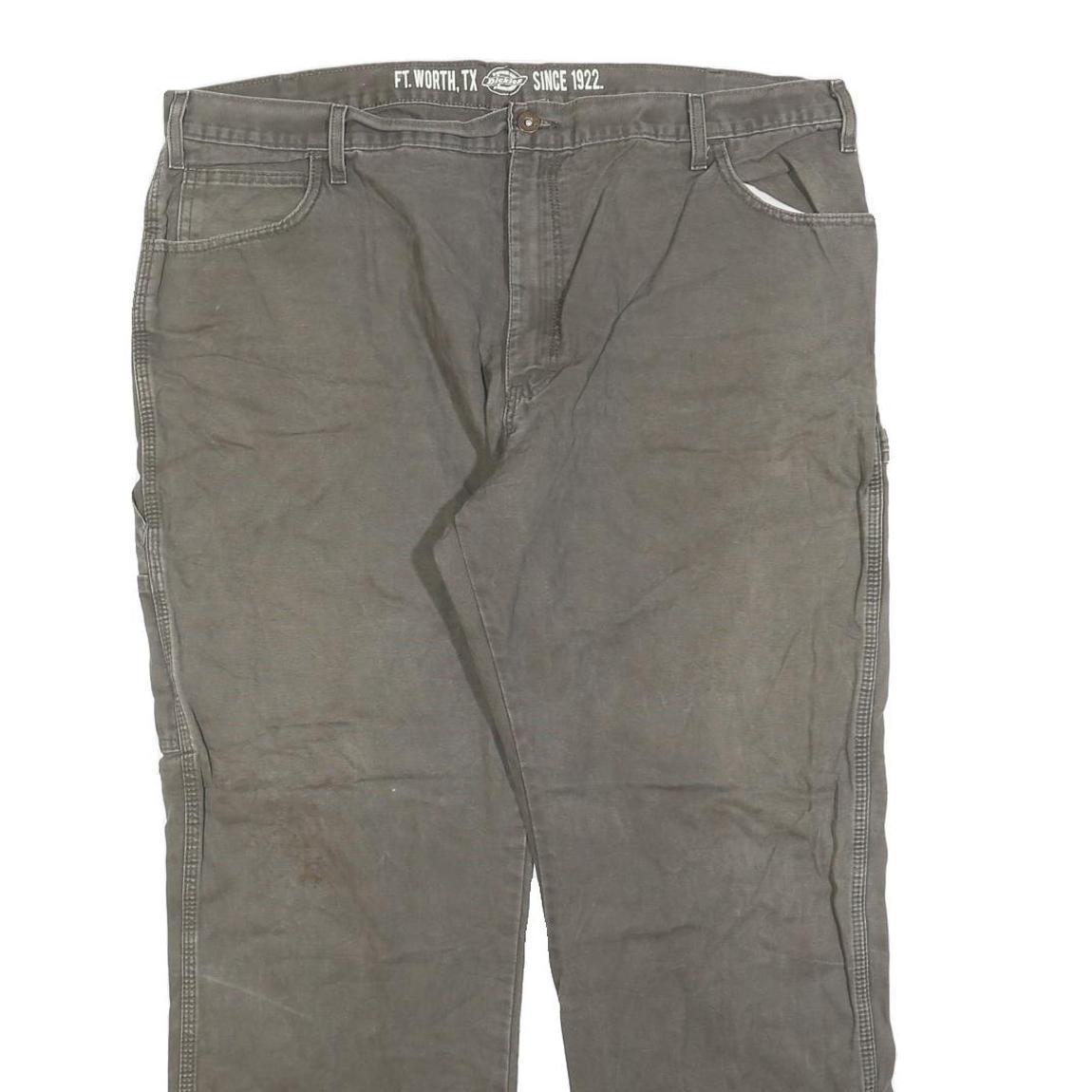 DICKIES Mens Cotton Blend Relaxed Workwear Trousers W40 L30 Utility Zip