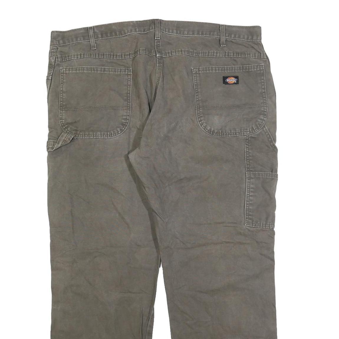 DICKIES Mens Cotton Blend Relaxed Workwear Trousers W40 L30 Utility Zip