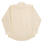 GOLD PLUME Mens Plain Shirt Beige Long Sleeve S