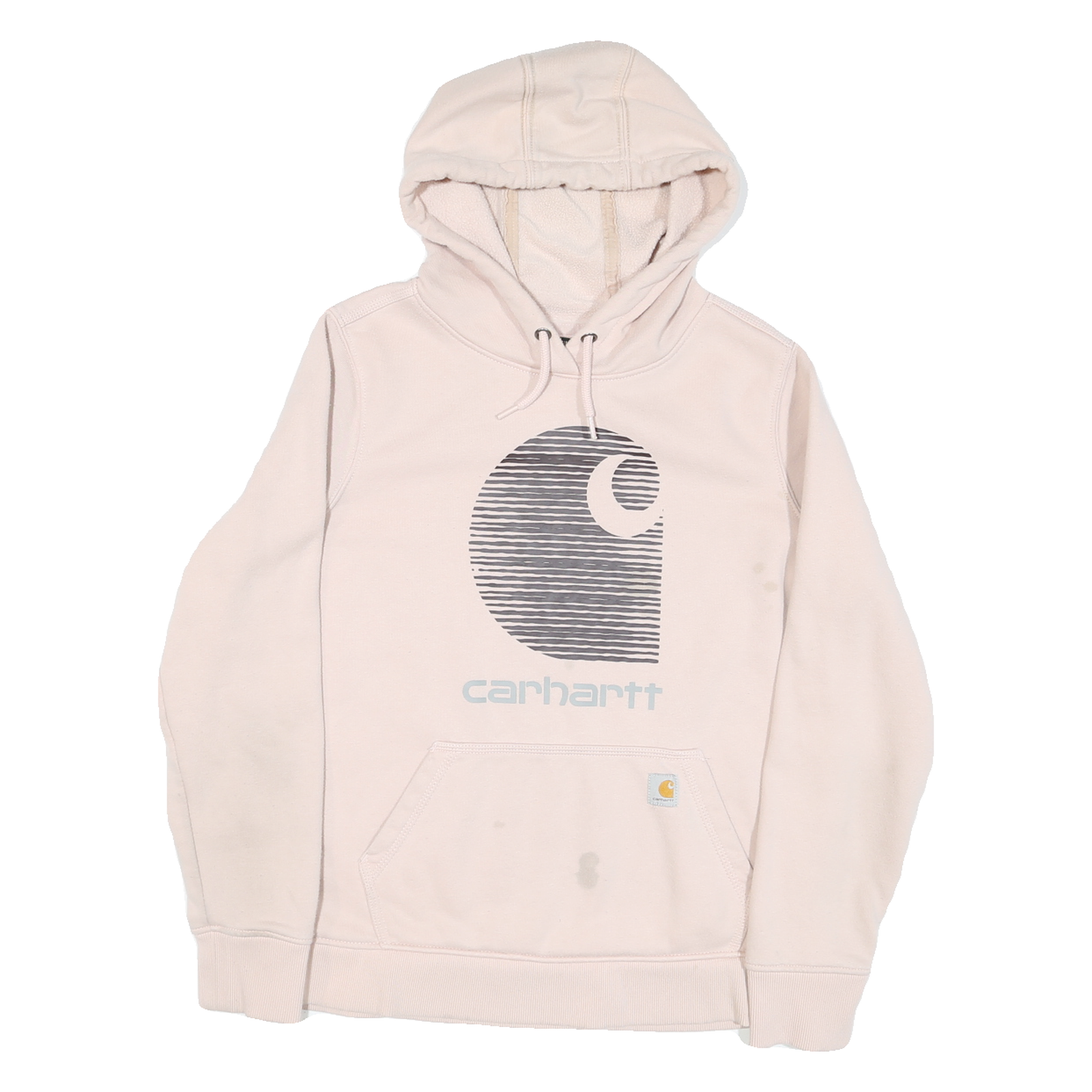 CARHARTT Womens Beige Pullover Hoodie L Cotton Blend Casual Sweatshirt