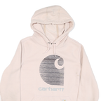 CARHARTT Womens Beige Pullover Hoodie L Cotton Blend Casual Sweatshirt