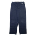 DICKIES Mens Trousers Blue Regular Straight W34 L31