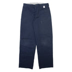 DICKIES Mens Trousers Blue Regular Straight W34 L31
