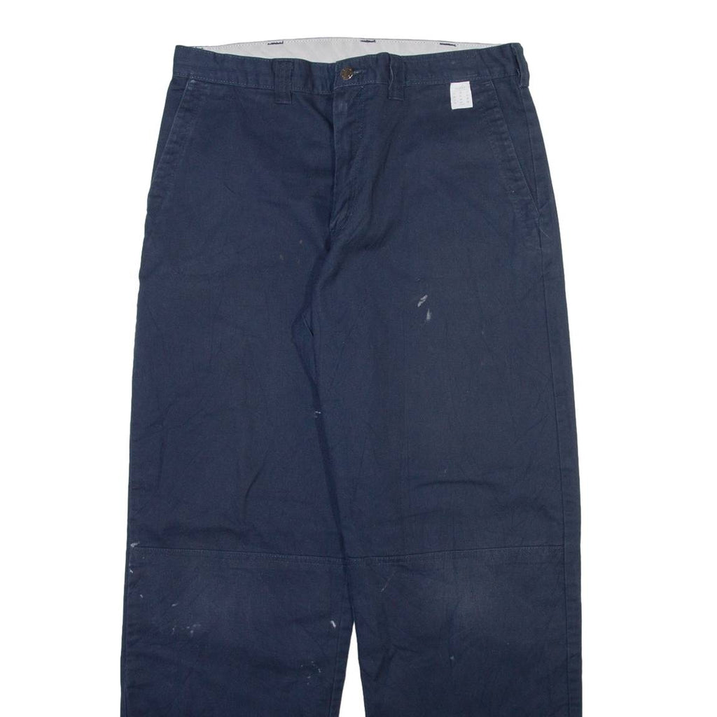 DICKIES Mens Trousers Blue Regular Straight W34 L31