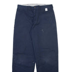 DICKIES Mens Trousers Blue Regular Straight W34 L31