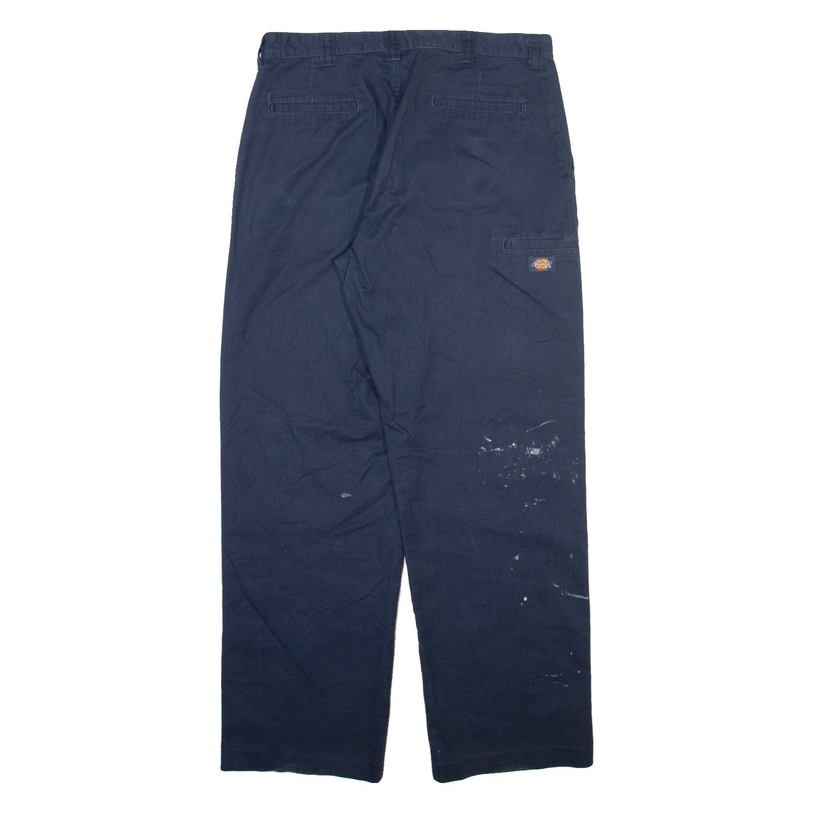 DICKIES Mens Trousers Blue Regular Straight W34 L31