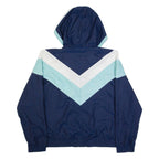 ADIDAS Womens Track Jacket Blue Hooded Chevron UK 26