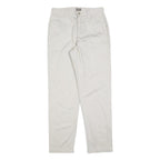 RIDERS Mens Cotton Blend White Regular Fit Straight Leg Trousers W28 L30 Casual