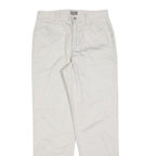RIDERS Mens Cotton Blend White Regular Fit Straight Leg Trousers W28 L30 Casual