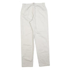 RIDERS Mens Cotton Blend White Regular Fit Straight Leg Trousers W28 L30 Casual