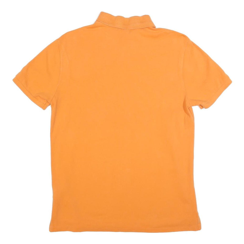 POLO RALPH LAUREN Mens Orange Short Sleeve Plain L Cotton Blend Polo Shirt