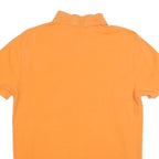 POLO RALPH LAUREN Mens Orange Short Sleeve Plain L Cotton Blend Polo Shirt