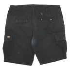 DICKIES Mens Black Cargo Shorts 3XL W38 Cotton Blend Workwear Pockets