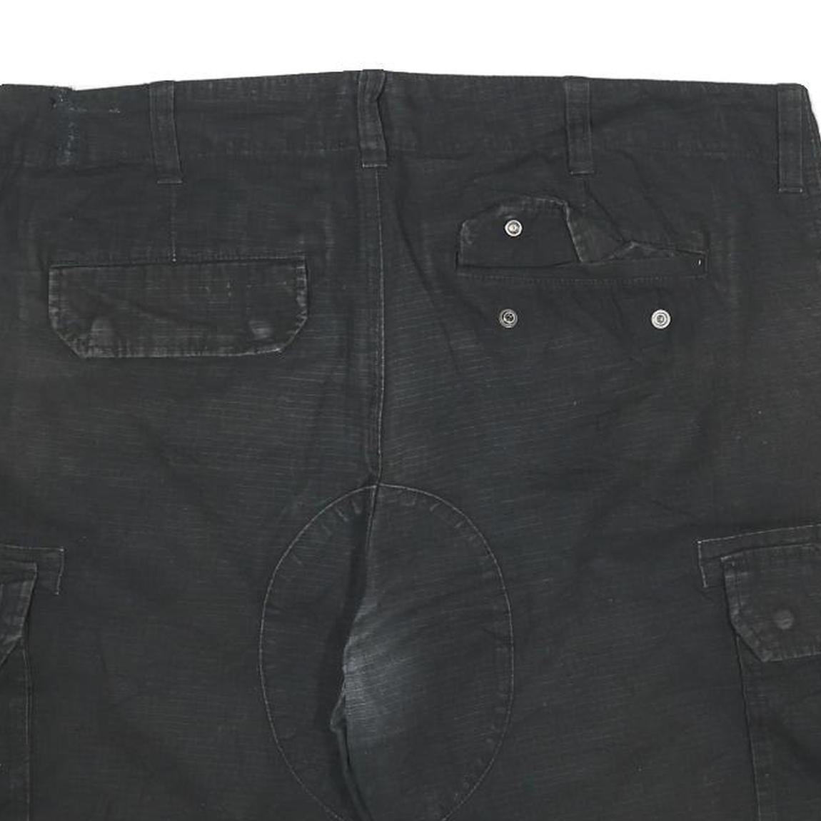 DICKIES Mens Black Cargo Shorts 3XL W38 Cotton Blend Workwear Pockets