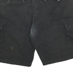 DICKIES Mens Black Cargo Shorts 3XL W38 Cotton Blend Workwear Pockets