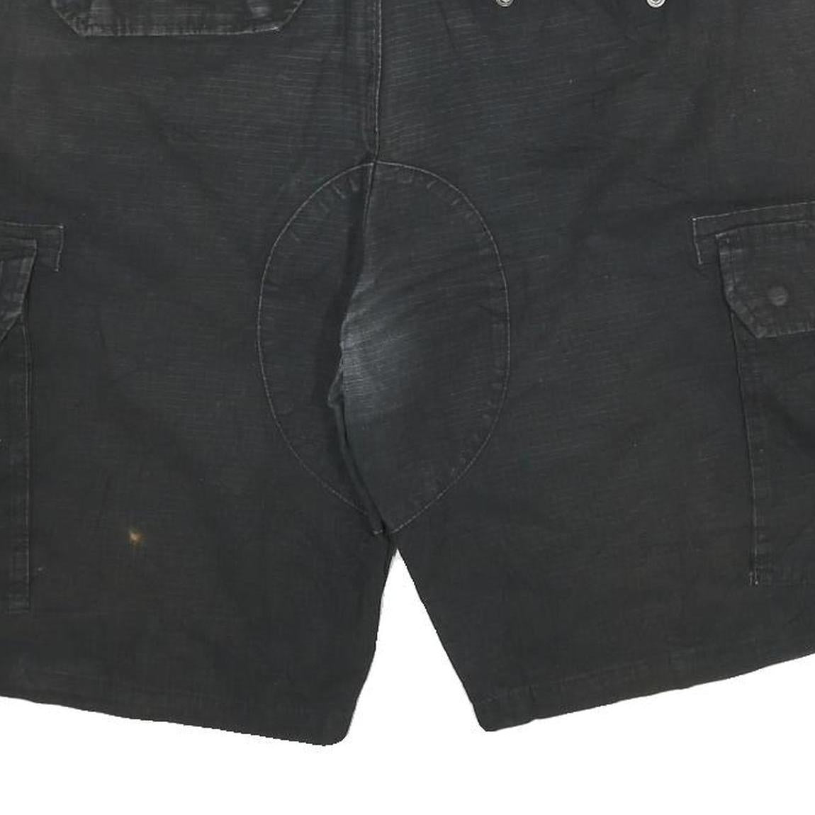 DICKIES Mens Black Cargo Shorts 3XL W38 Cotton Blend Workwear Pockets