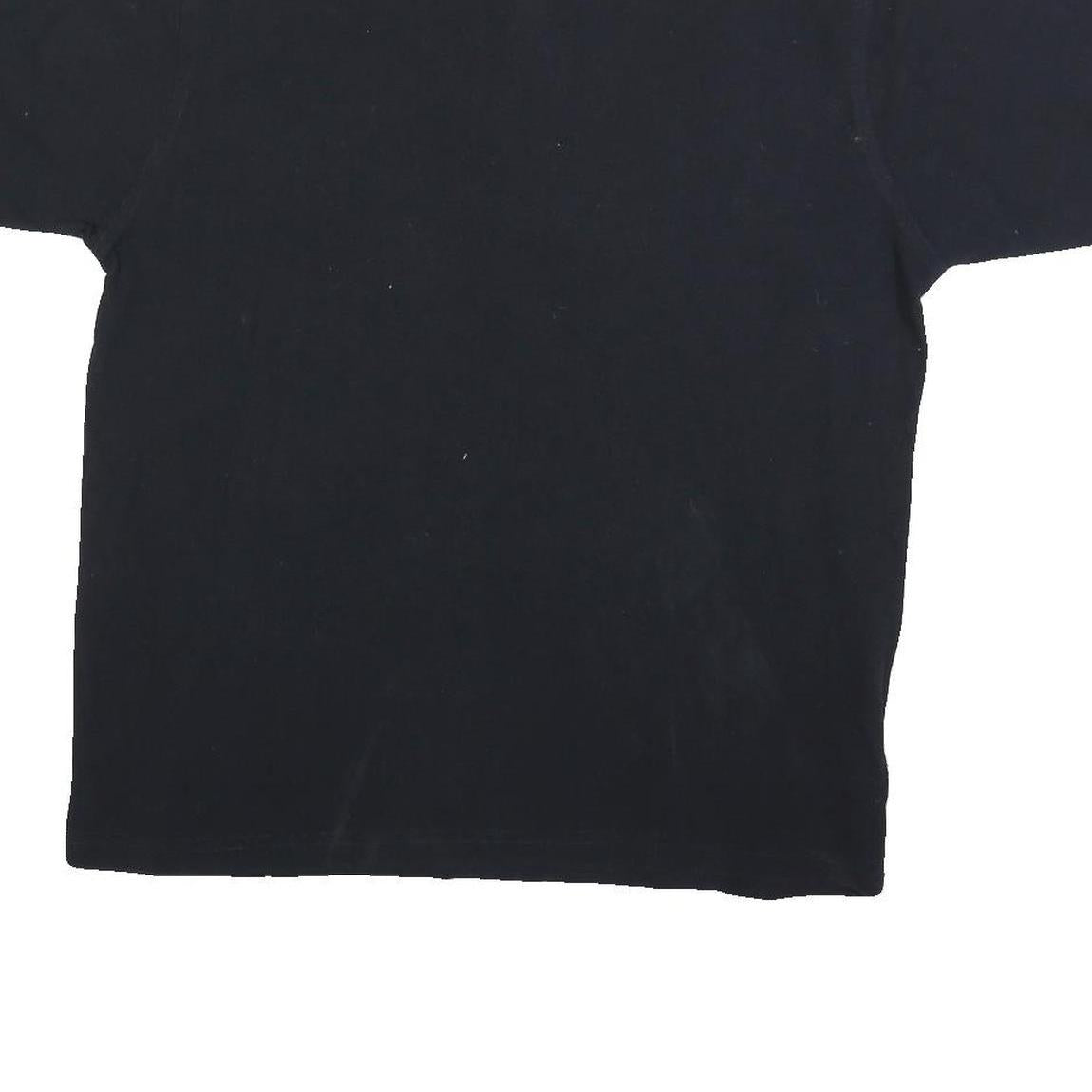 LACOSTE Mens Black & Navy Short Sleeve Plain Polo Shirt M Cotton Blend Classic