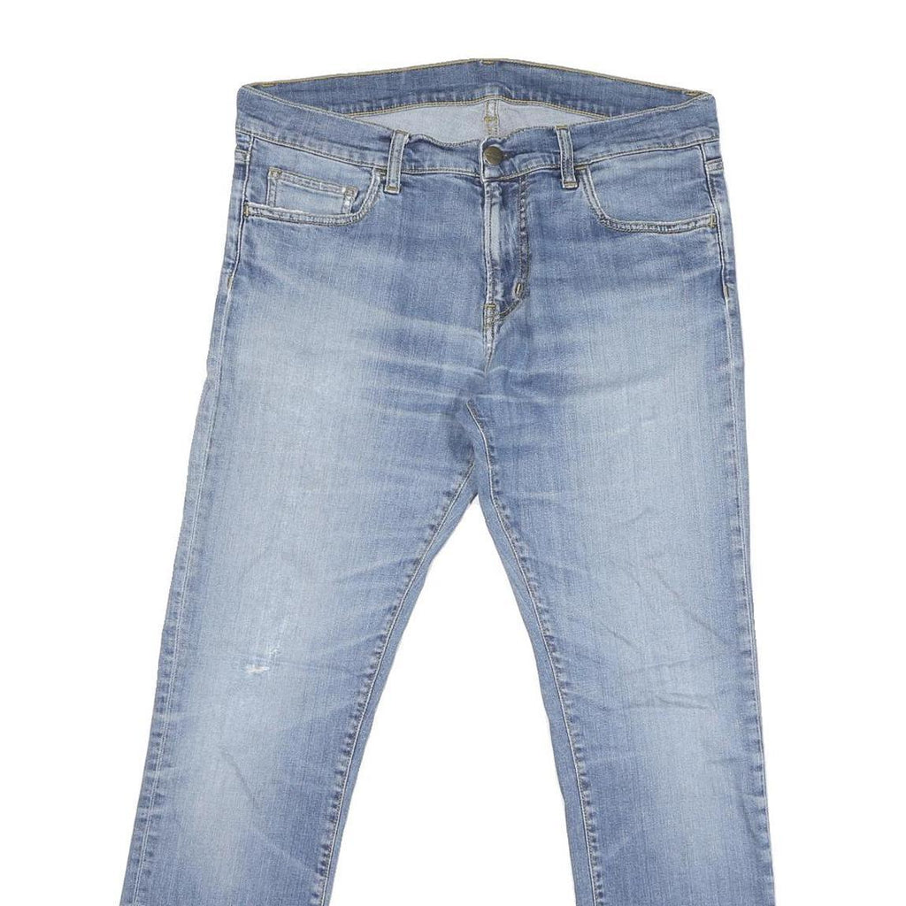 CARHARTT Mens Jeans Blue Regular Straight Denim Medium W33 L29 Classic Zip
