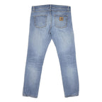 CARHARTT Mens Jeans Blue Regular Straight Denim Medium W33 L29 Classic Zip
