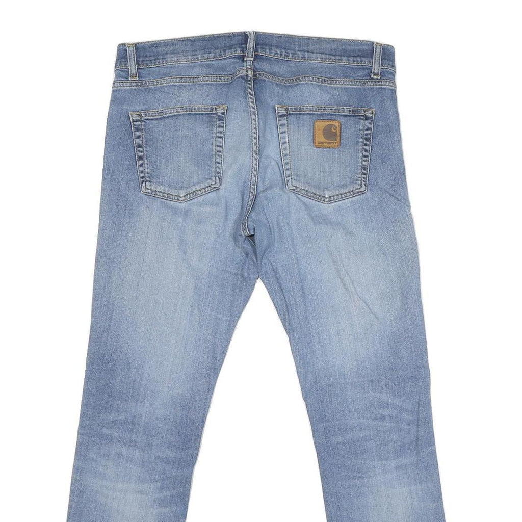 CARHARTT Mens Jeans Blue Regular Straight Denim Medium W33 L29 Classic Zip