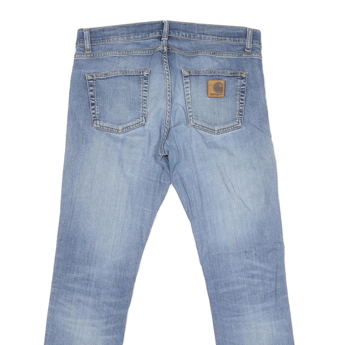 CARHARTT Mens Jeans Blue Regular Straight Denim Medium W33 L29 Classic Zip