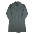 BUGATTI Mens Grey Button Coat L Polyester Blend Plain Classic Outerwear