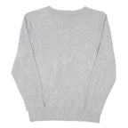 DKNY Womens Grey Plain Cotton Blend Pullover Crew Neck Basic Knit M Lightweight