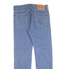 LEVI'S 505 Mens Jeans Blue Regular Straight Denim Rinse W33 L32 Unique Patches