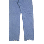 LEVI'S 505 Mens Jeans Blue Regular Straight Denim Rinse W33 L32 Unique Patches