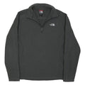 THE NORTH FACE Mens Black Pullover Plain 1/4 Zip Cotton Blend Jumper M