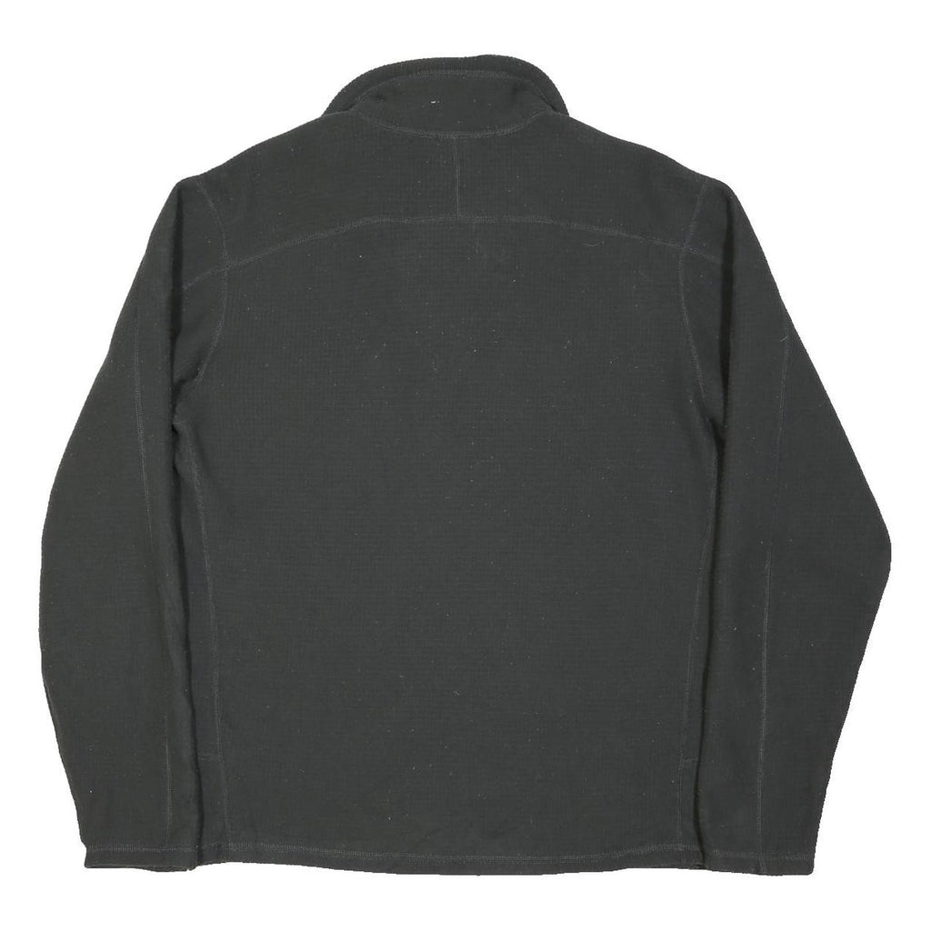 THE NORTH FACE Mens Black Pullover Plain 1/4 Zip Cotton Blend Jumper M