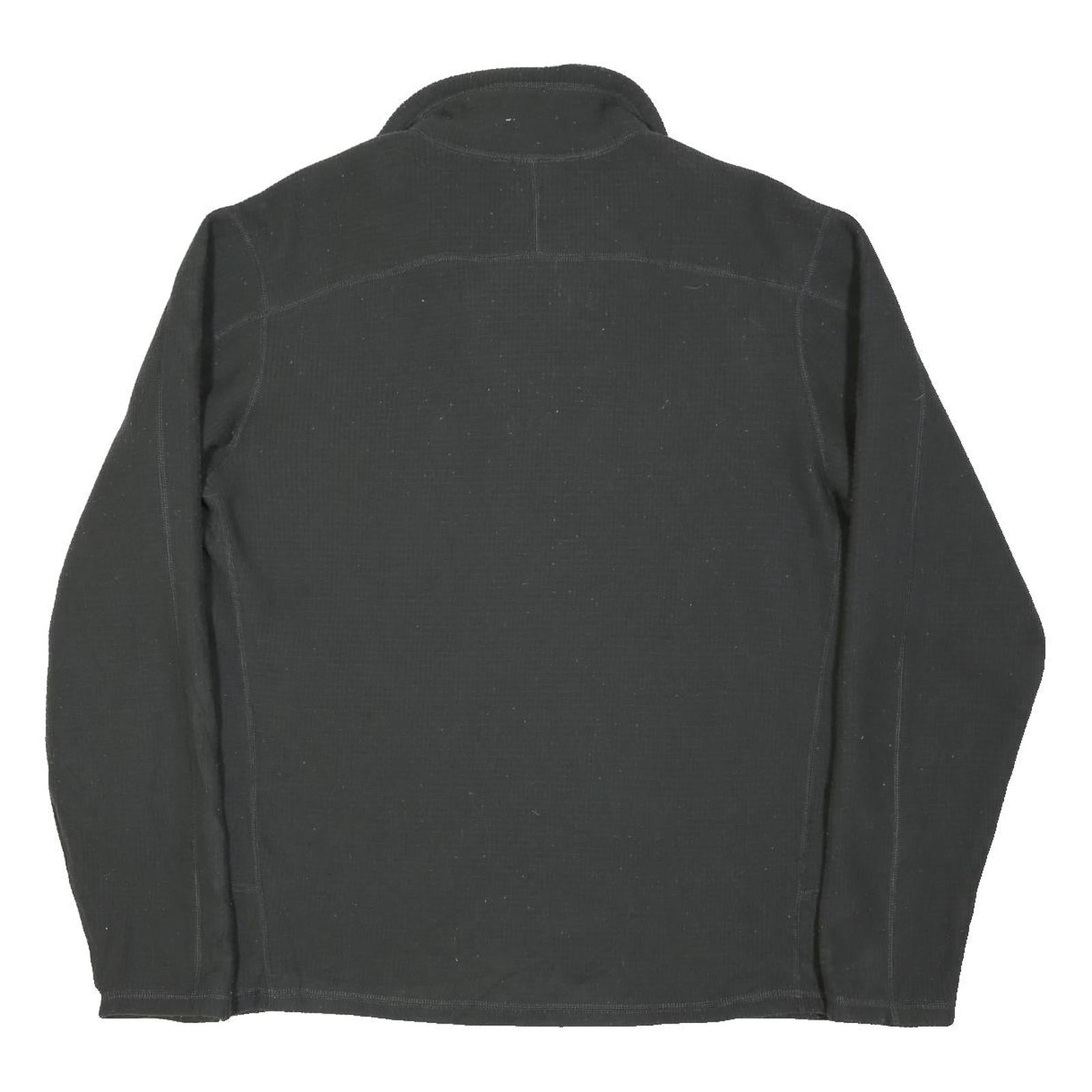 THE NORTH FACE Mens Black Pullover Plain 1/4 Zip Cotton Blend Jumper M