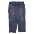 CARHARTT Mens Cotton Blend Blue Relaxed Straight Trousers W40 L30 Workwear
