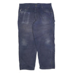 CARHARTT Mens Cotton Blend Blue Relaxed Straight Trousers W40 L30 Workwear