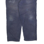 CARHARTT Mens Cotton Blend Blue Relaxed Straight Trousers W40 L30 Workwear