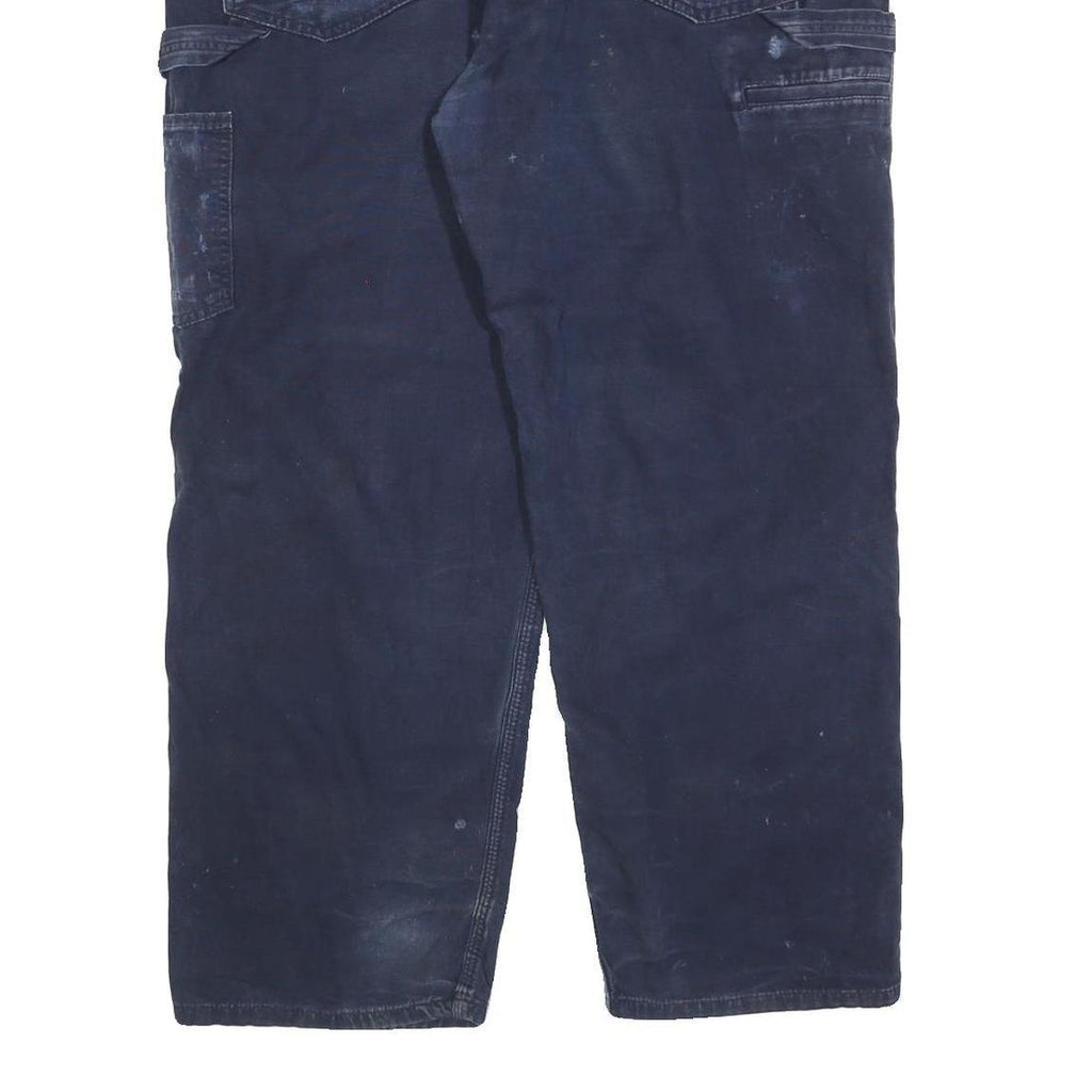 CARHARTT Mens Cotton Blend Blue Relaxed Straight Trousers W40 L30 Workwear