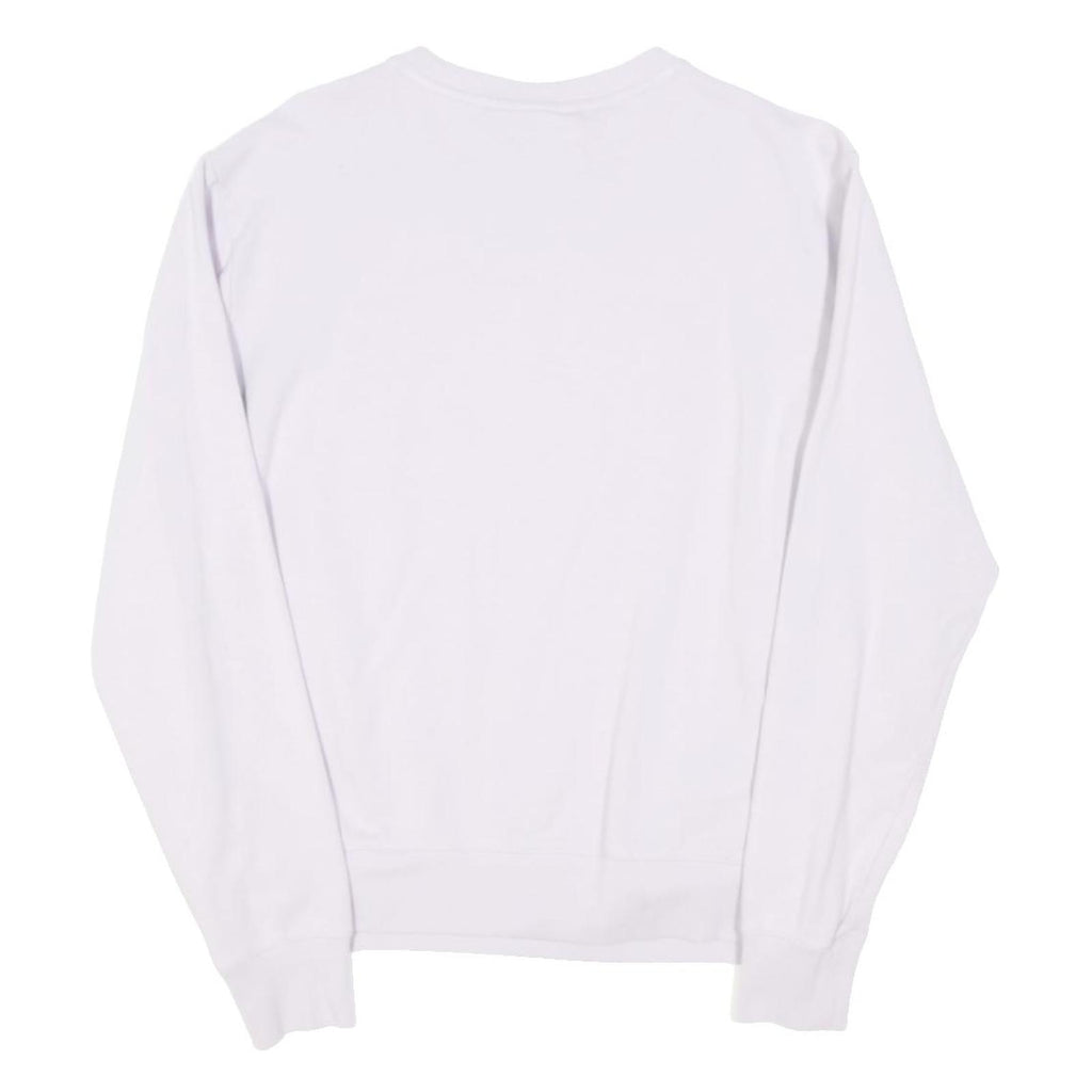 FILA Womens White Cotton Blend Crew Neck Sweatshirt S Logo S