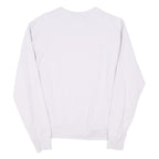 FILA Womens White Cotton Blend Crew Neck Sweatshirt S Logo S