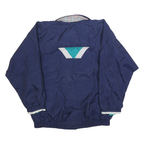 CURRENT SEEN Womens Navy & Turquoise Reversible Zip Jacket S Polyester Blend