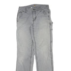 CARHARTT Womens Cotton Blend Grey Regular Straight Trousers W28 L33 Workwear