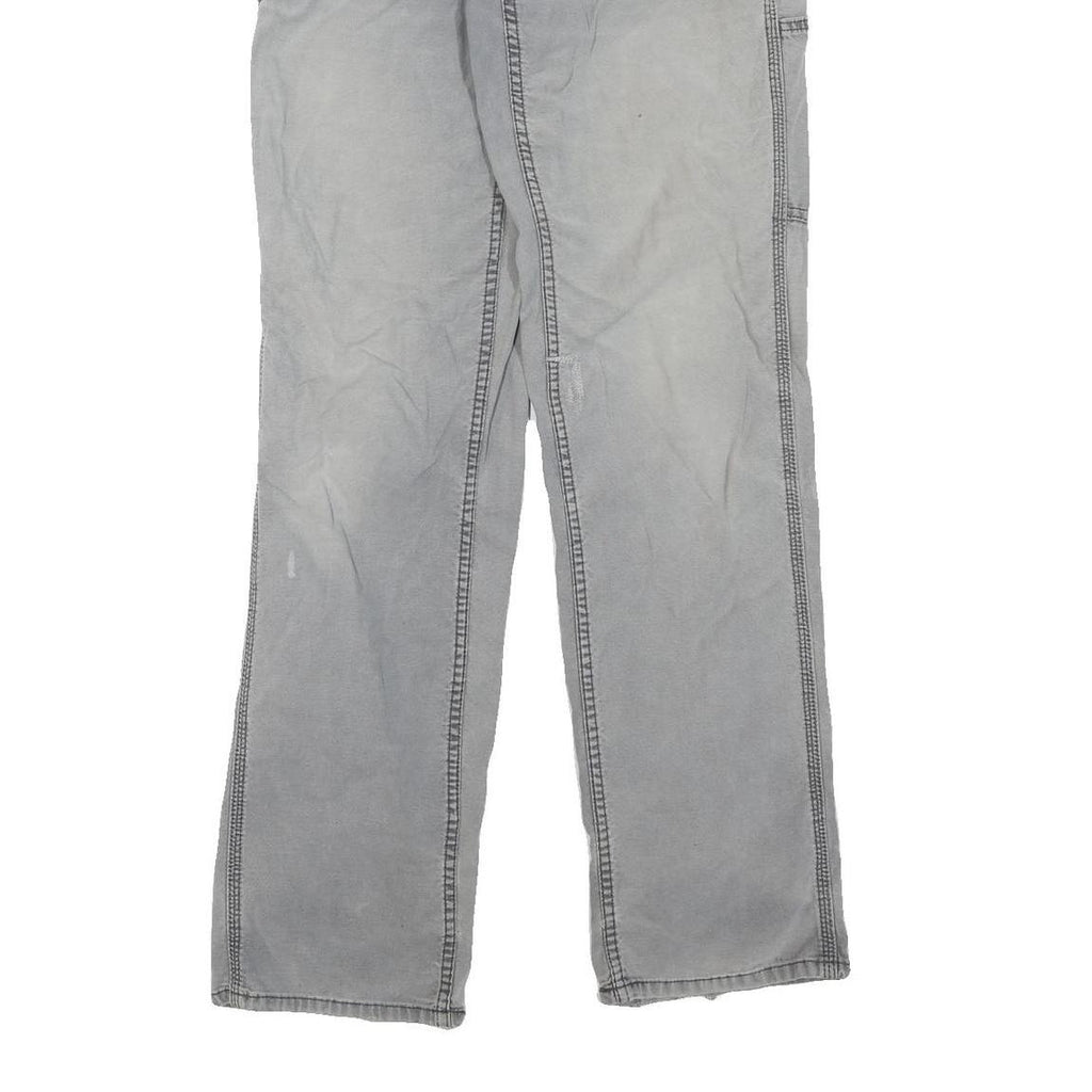 CARHARTT Womens Cotton Blend Grey Regular Straight Trousers W28 L33 Workwear