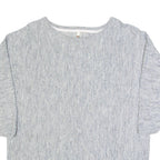 WHITE STUFF Womens Jumper Grey Tight Knit 3/4 Sleeve Linen UK 12