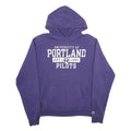 CHAMPION Mens Purple University Of Portland Pilots Pullover Hoodie L