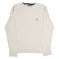 CHAPS Mens Jumper Beige Crew Neck Tight Knit M